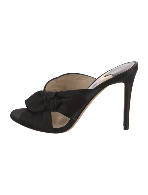 Jimmy Choo Satin Bow Accents Slides