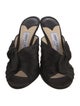 Jimmy Choo Satin Bow Accents Slides