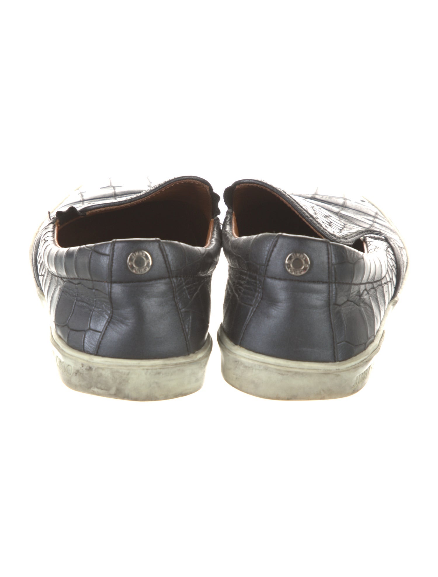 Jimmy Choo Embossed Leather Loafers