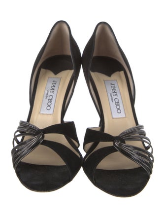 Jimmy Choo Suede Cutout Accent Sandals