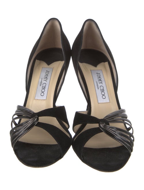 Jimmy Choo Suede Cutout Accent Sandals