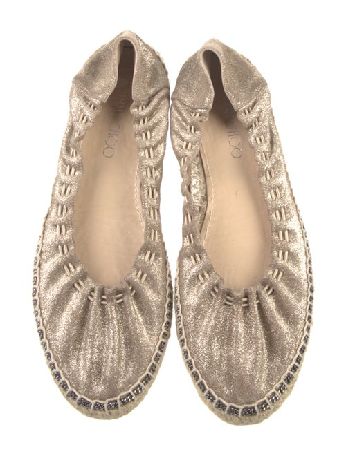Jimmy Choo Suede Chain-Link Accents Espadrilles