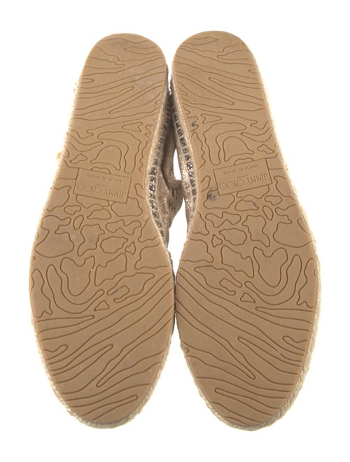 Jimmy Choo Suede Chain-Link Accents Espadrilles