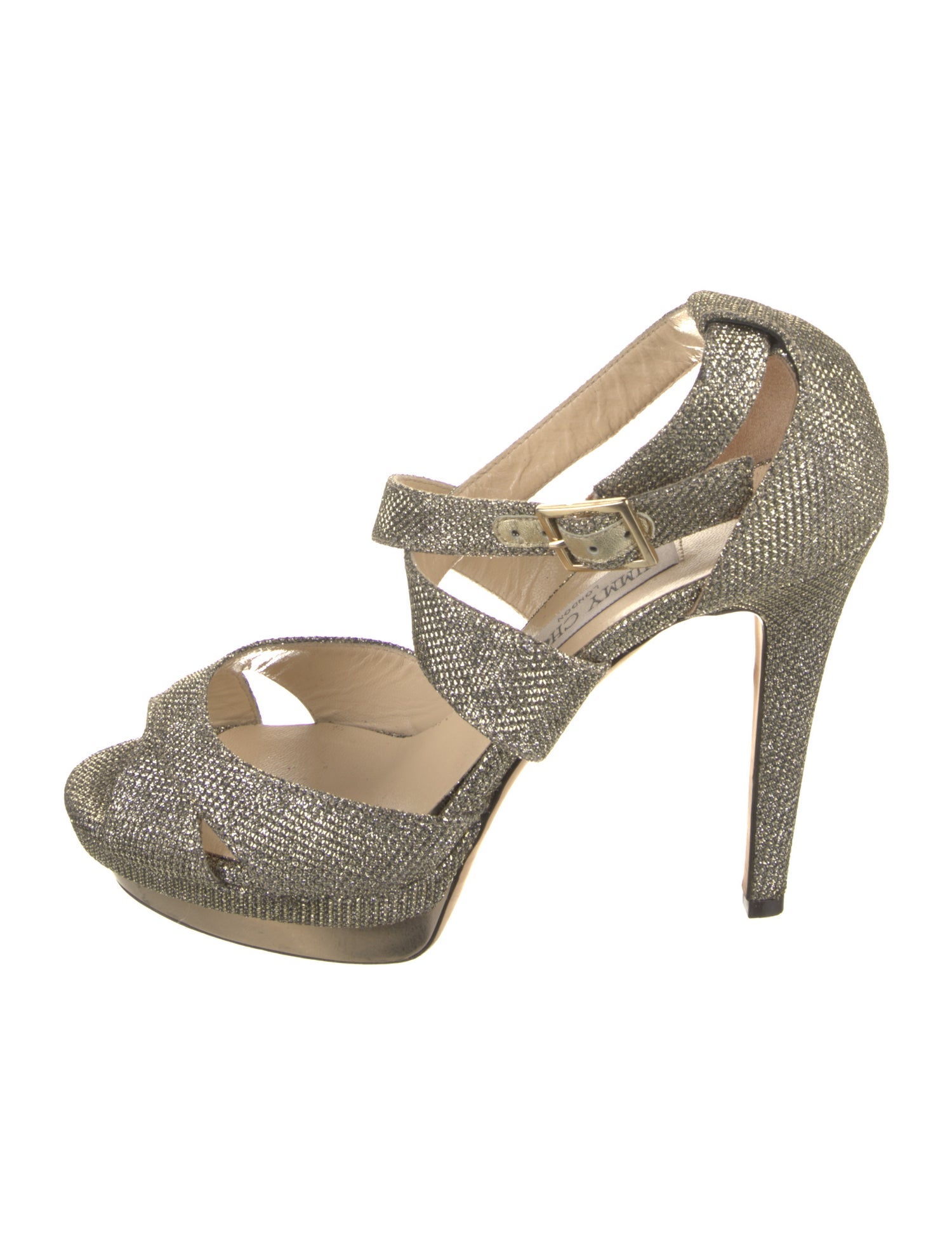 Jimmy Choo Glitter Glitter Accents Sandals