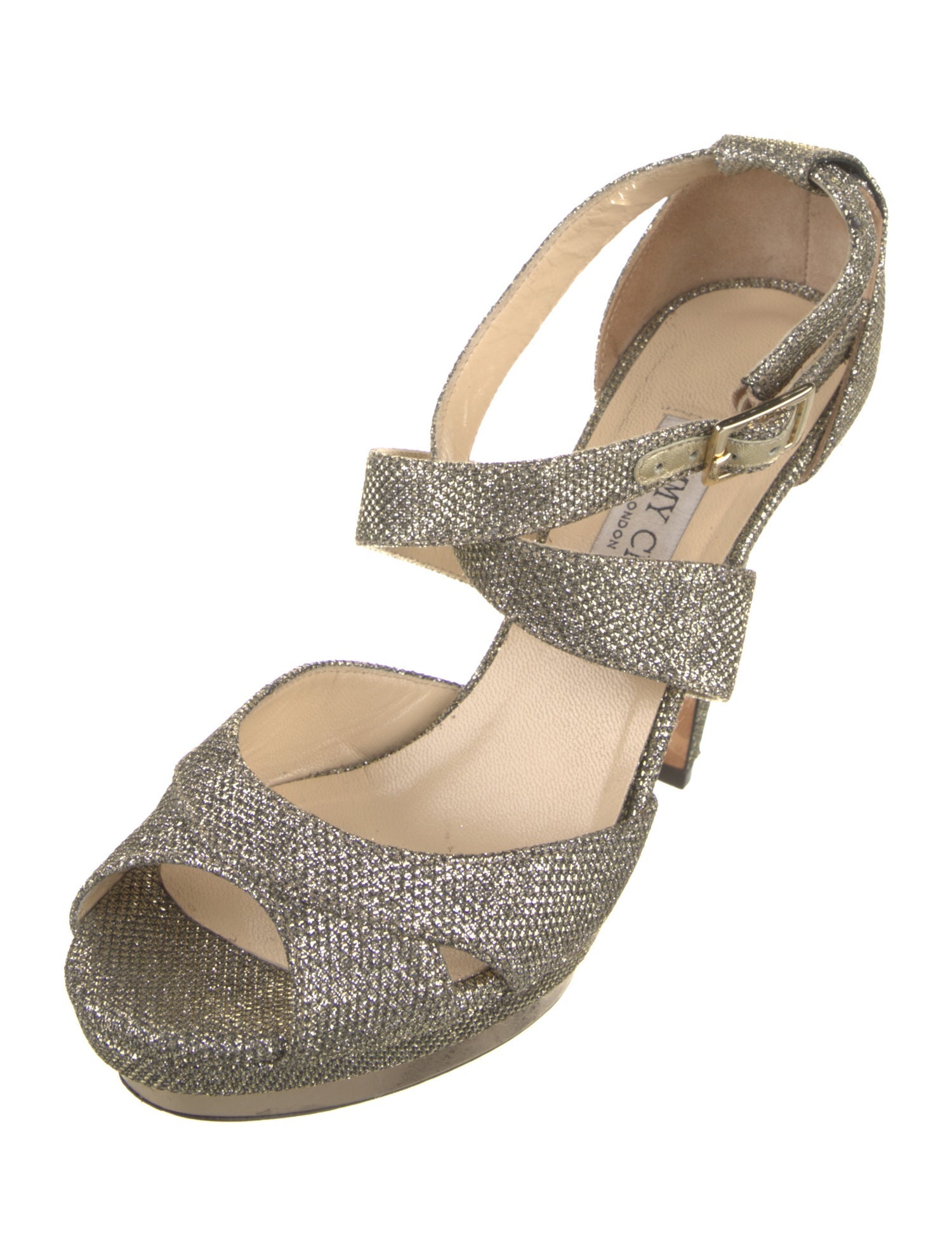 Jimmy Choo Glitter Glitter Accents Sandals