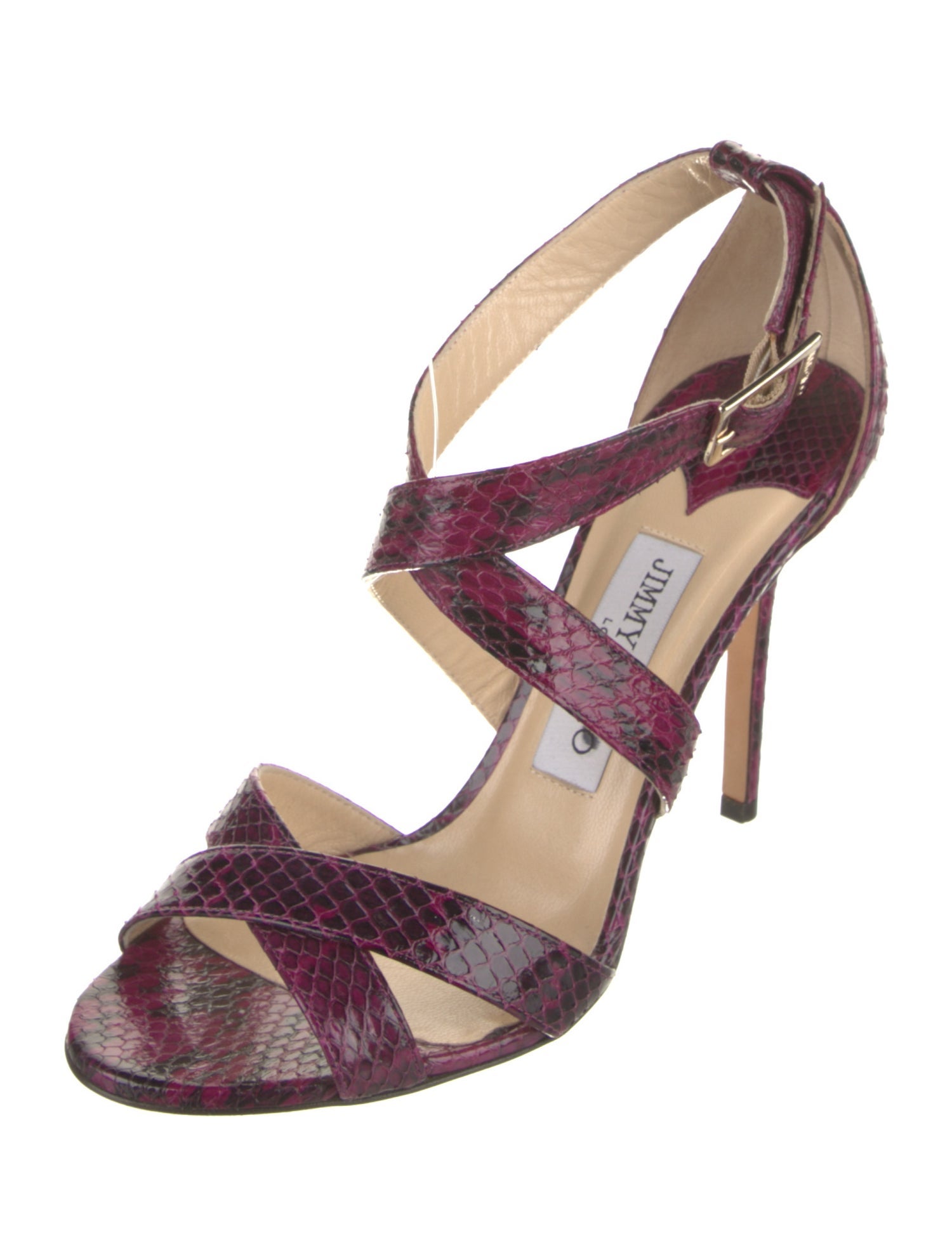 Jimmy Choo Snakeskin Animal Print Sandals