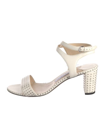 Jimmy Choo Leather Studded Accents Sandals