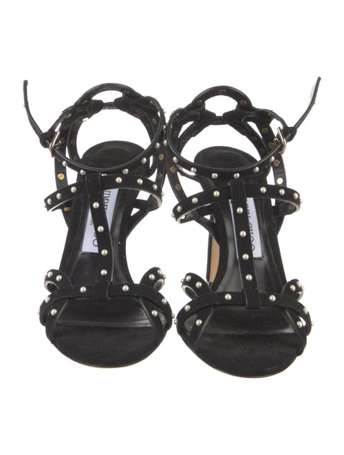 Jimmy Choo Suede Beaded Accents Sandals