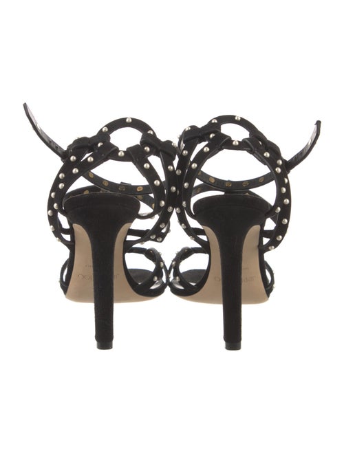Jimmy Choo Suede Beaded Accents Sandals