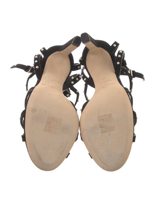 Jimmy Choo Suede Beaded Accents Sandals