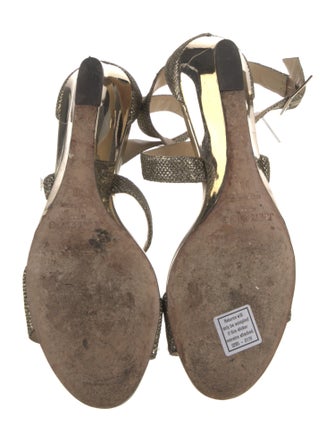 Jimmy Choo Glitter Glitter Accents Slingback Sandals