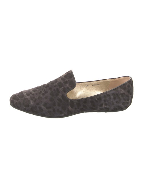 Jimmy Choo Suede Animal Print Loafers