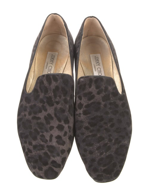 Jimmy Choo Suede Animal Print Loafers
