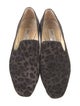 Jimmy Choo Suede Animal Print Loafers