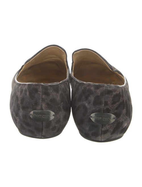 Jimmy Choo Suede Animal Print Loafers