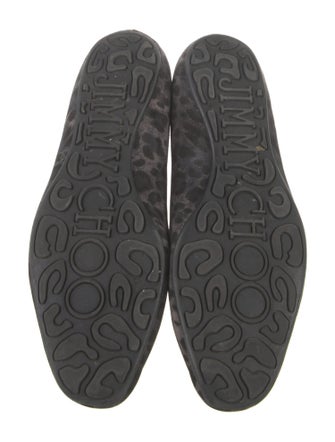 Jimmy Choo Suede Animal Print Loafers