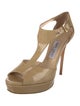 Jimmy Choo Patent Leather T-Strap Sandals