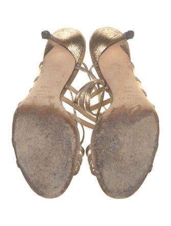 Jimmy Choo Mesh Glitter Accents Slingback Sandals