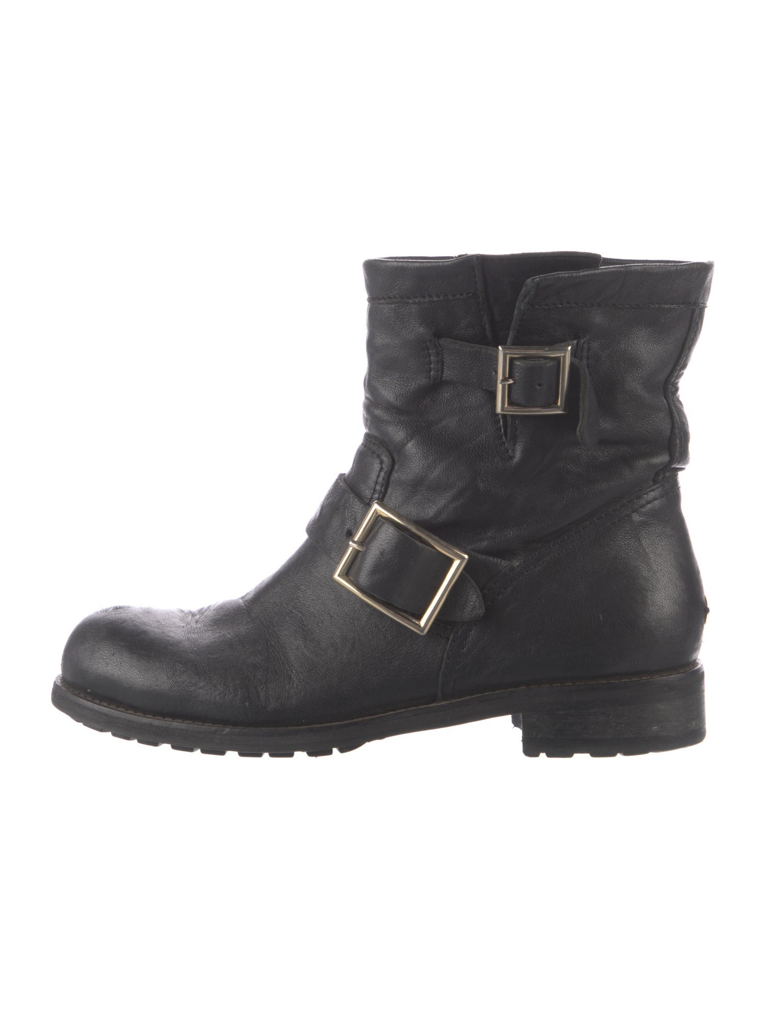 Jimmy Choo Leather Moto Boots