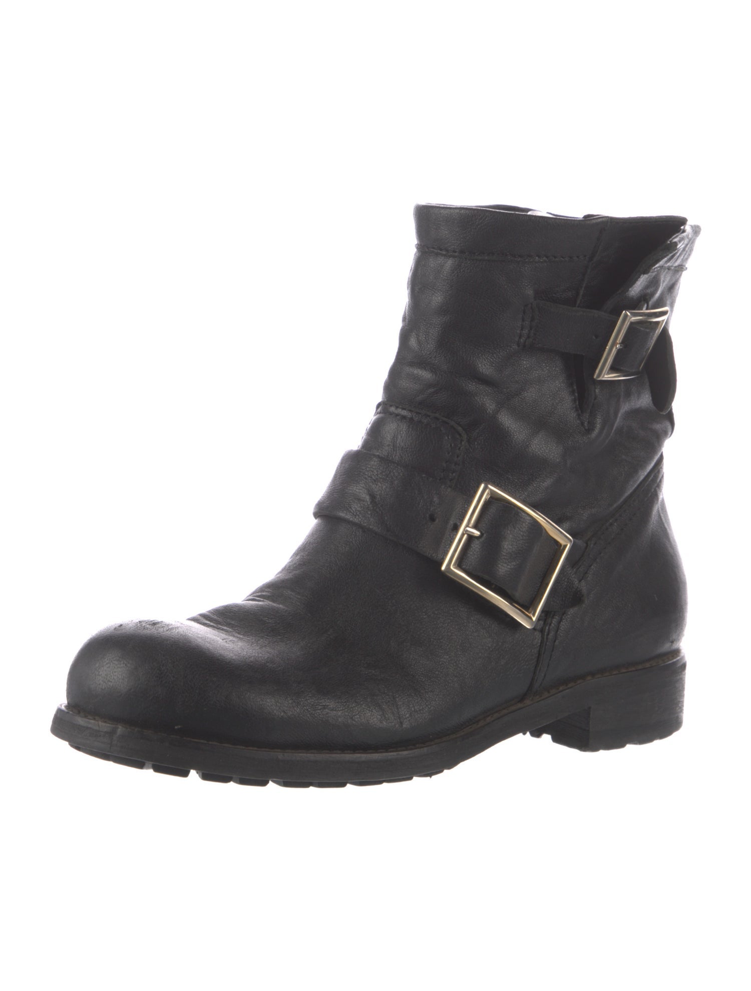 Jimmy Choo Leather Moto Boots