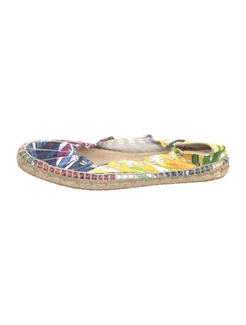 Jimmy Choo Leather Floral Print Espadrilles