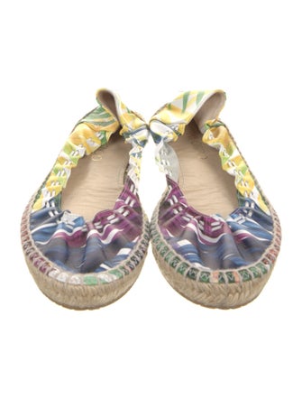 Jimmy Choo Leather Floral Print Espadrilles