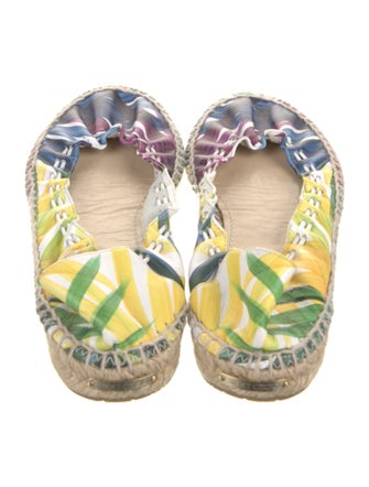 Jimmy Choo Leather Floral Print Espadrilles
