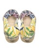 Jimmy Choo Leather Floral Print Espadrilles