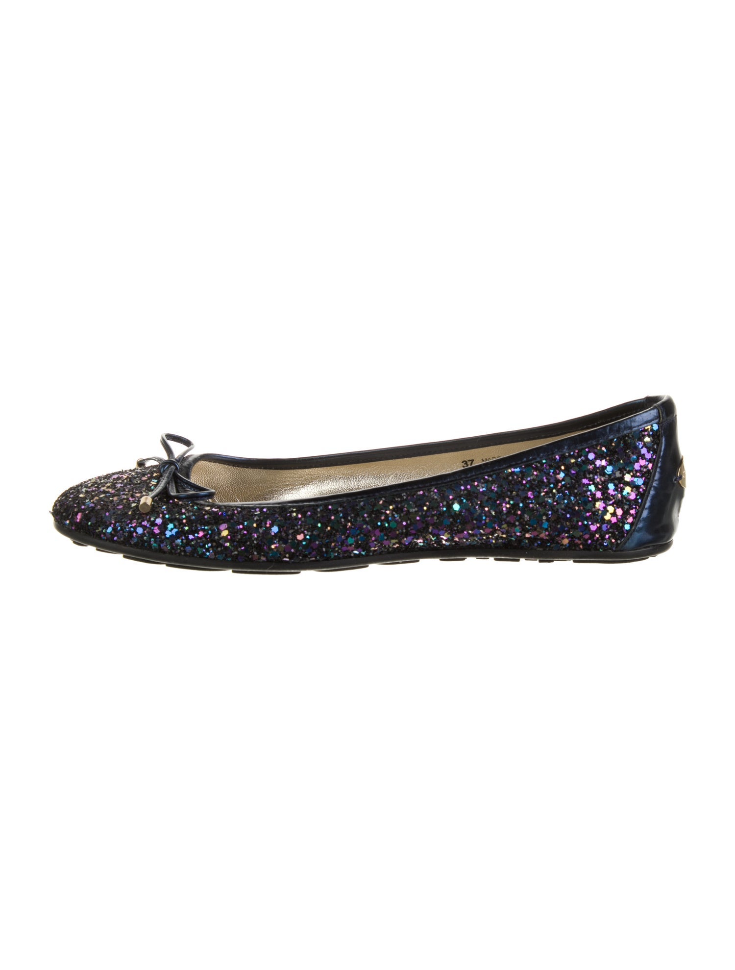 Jimmy Choo Glitter Printed Ballet Flats