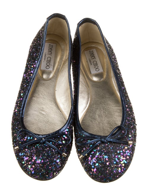 Jimmy Choo Glitter Printed Ballet Flats