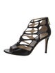 Jimmy Choo Patent Leather Cutout Accent Sandals