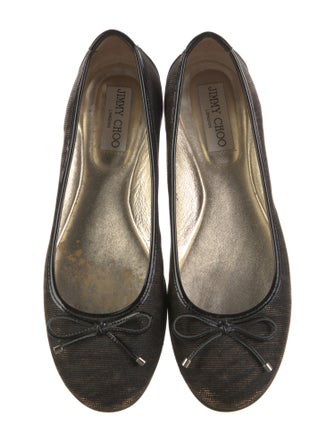 Jimmy Choo Bow Accents Ballet Flats