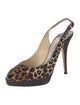 Jimmy Choo Ponyhair Animal Print Slingback Pumps