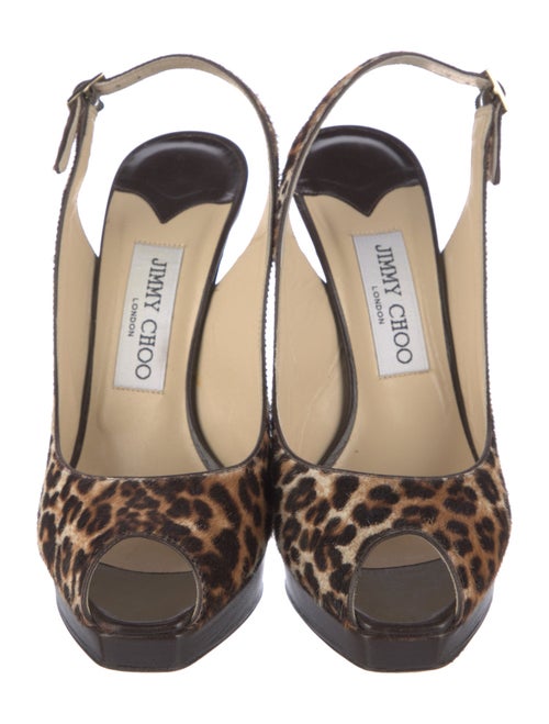Jimmy Choo Ponyhair Animal Print Slingback Pumps