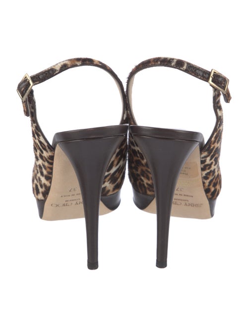 Jimmy Choo Ponyhair Animal Print Slingback Pumps