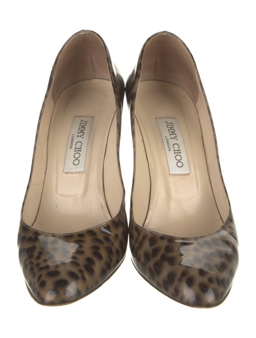 Jimmy Choo Patent Leather Animal Print Pumps