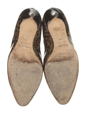 Jimmy Choo Patent Leather Animal Print Pumps