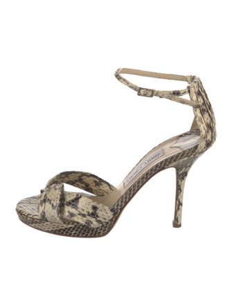 Jimmy Choo Leather Animal Print D'Orsay Pumps