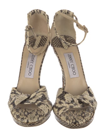 Jimmy Choo Leather Animal Print D'Orsay Pumps