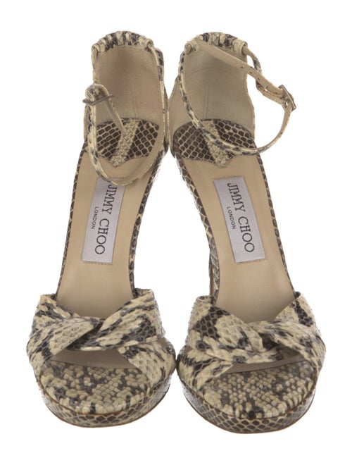 Jimmy Choo Leather Animal Print D'Orsay Pumps
