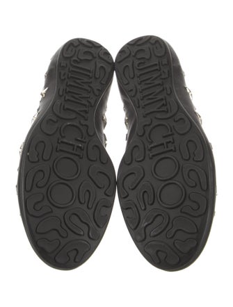 Jimmy Choo Leather Studded Accents Flats