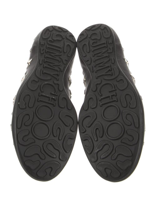 Jimmy Choo Leather Studded Accents Flats