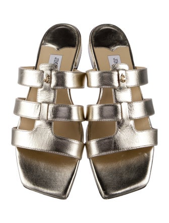 Jimmy Choo Ponyhair Animal Print Slides