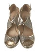 Jimmy Choo Leather Glitter Accents Slingback Pumps