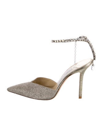 Jimmy Choo Glitter Glitter Accents D'Orsay Pumps