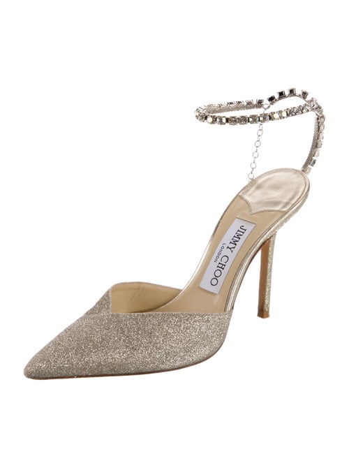 Jimmy Choo Glitter Glitter Accents D'Orsay Pumps