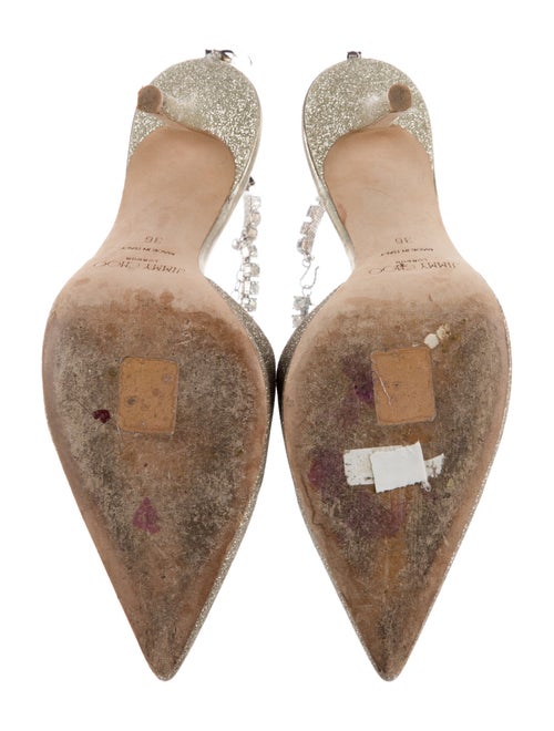 Jimmy Choo Glitter Glitter Accents D'Orsay Pumps