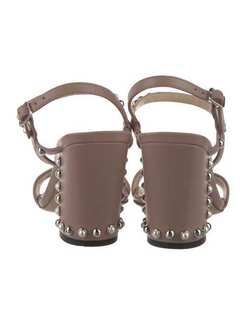 Jimmy Choo Leather Studded Accents Sandals