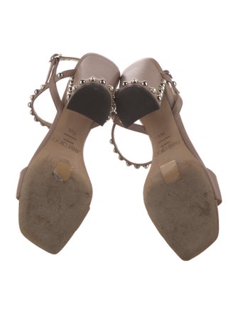 Jimmy Choo Leather Studded Accents Sandals