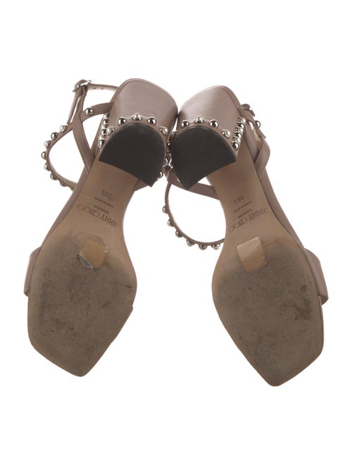 Jimmy Choo Leather Studded Accents Sandals